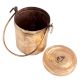 Handmade Brown Brass Milk Pot Doodh Wala Bartan With Handle