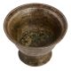 Handmade Brown Patinated Brass Serving Bowl On Stand