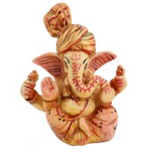 Ganesh's Hand-painted Handmade Small Designed From White Stone Powder