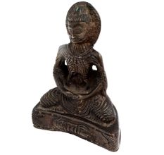 Brass Meditating Buddha Statue And Dorje Vajra