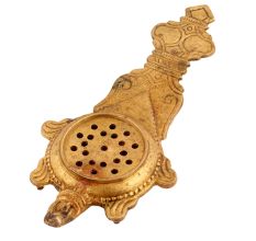 Handmade Antique Brass Tortoise Incense Burner With Tail Holder