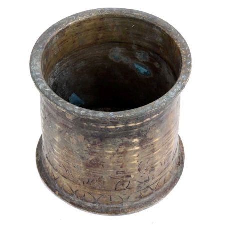 Handmade Black Brass Panchpatra Holy Water Cup