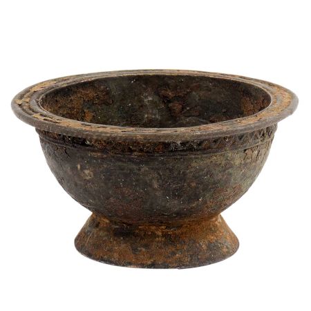 Handmade Heavily Patinated Brass Bowl
