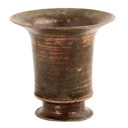Handmade Brown Brass Tumbler Or Vase