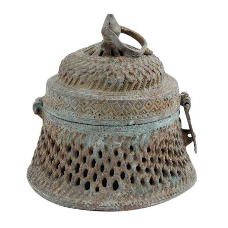 Handmade Multi Colored Tribal Brass Dhokra Jewelry Or TrinketÂ Box