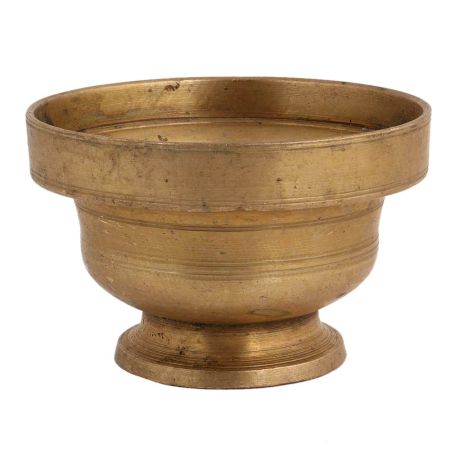 Handmade Golden Brass Serving Bowl With Thick Band
