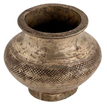 Brass Stylish Criss-cross Lota For Gifting And Home Decor