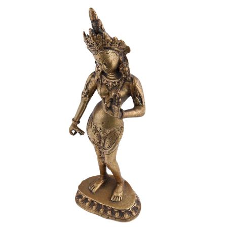 Copper Malaysian Stylish Female Dancing Statue