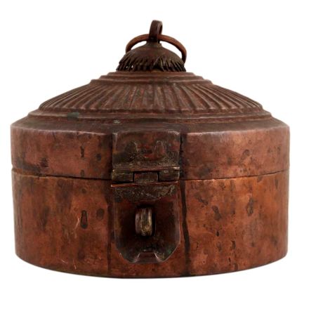 Copper Unique Design Circular Storage Box For Home Decor