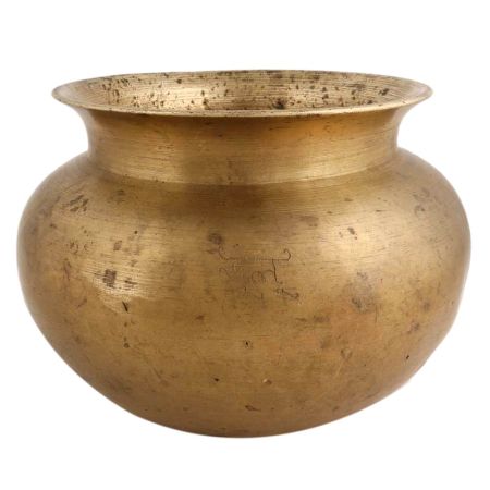 Copper Antique Pot Plain For Pooja Room Decor