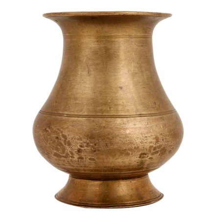 Handmade Antique Oriental Brass Vase Or Pot