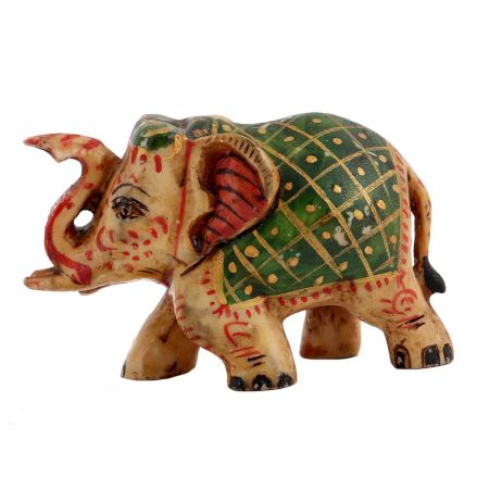 Elephant Hand-painted Trunk Up For Living Room Decor