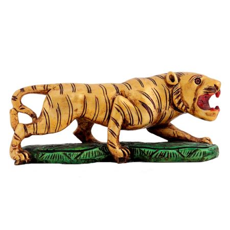 Tiger Hand-painted On Green Painted Base