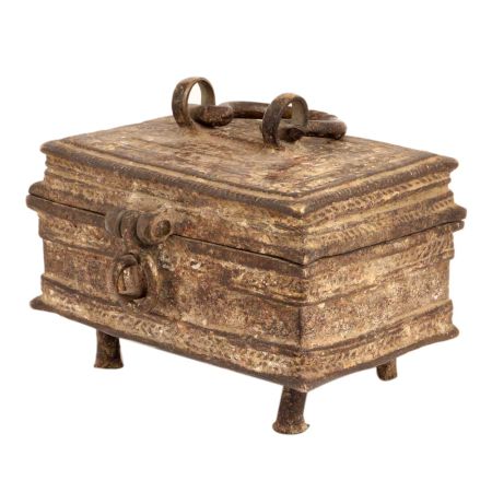 Hand Carved Designer Tarnished Brass Multipurpose Storage Box