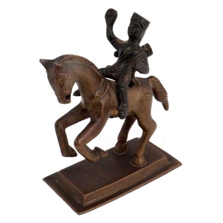 Brass Rani Laxmibai On Horse Statue