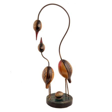 Mother And Baby Bird Statue