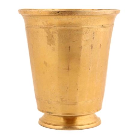 Handmade Antique Brass Lassi Glass