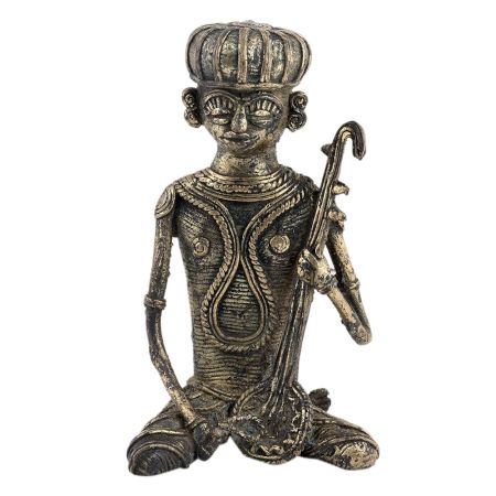 Tribal Male Musician Statue For Home Or Office Decor