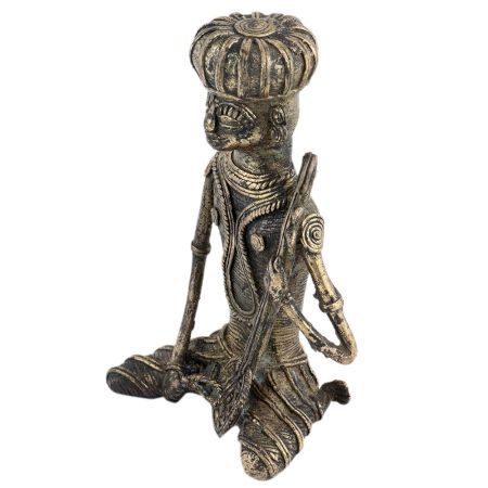 Tribal Male Musician Statue For Home Or Office Decor