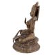 Handmade Brown Gold Brass Hindu Goddess Laxmi Statue