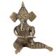 Handcrafted Black Dhokra Sitting Musician Ganesha Statue