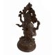 Handmade Brown Patina Brass Tribal Standing Ganesha Statue