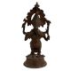 Handmade Brown Patina Brass Tribal Standing Ganesha Statue