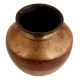 Handmade Antique Brass With Copper Band  Ganga Jamuna Pot