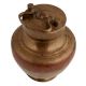 Handmade Brown Orange Brass Ganga Jamuna Pot Or Kamadal