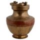 Handmade Brown Orange Brass Ganga Jamuna Pot Or Kamadal