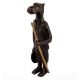 Handmade Black Brass Animal Head Human Body Statue