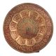 Brass Metal Decor Plate With Peacock Design