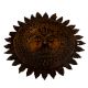 Handmade Brown Patina Brass Sun Face Wall Hanging