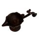Single Brass Deepak Oil Lamp Cobra Handle