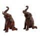 Handmade Brown Brass Elephant Statue Pair