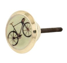 Black Bicycle Wheel Flat Metal Dresser Knobs