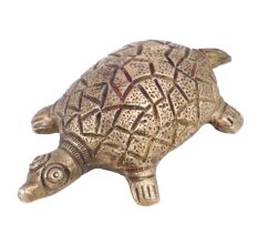 Handmade Golden Brass Turtle Figurine Showpiece