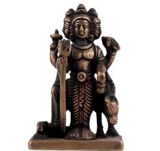 Handmade Oxidized Brass Saint Dattatreya Statue