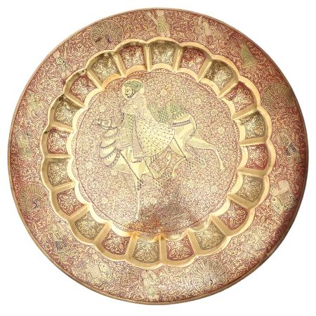 Camel Rider Embellished Decorative Tray For Home Improvement