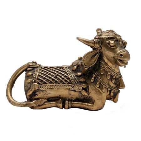 Embellished Decorative Nandi Bull For Prosperity And Happiness