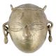 Handmade Golden Brass Tribal Man Mask Wall Hanging
