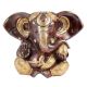 Handmade Brown And Golden Brass Decorative Ganesha Statue