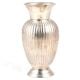Handmade Silver Brass Vertical Fluted Design Flower Vase