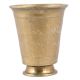 Handmade Golden Brass Tumbler Glass With Round Base
