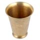 Handmade Golden Brass Tumbler Glass With Round Base