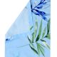 Multicolored Leaves In Turquoise Cotton180 TC Printed Double Bedsheet with Two Pillow Cover