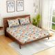 Multicolored Spaces 104 TC Cotton Double Bed Sheet with 2 Pillow Covers