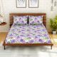 Spaces 104 TC Purple Cotton Double Bed Sheet with 2 Pillow Covers