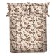 Brown Leaves Spaces 104 TC Cotton Double Bed Sheet with 2 Pillow Covers