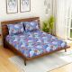 Blue Spaces 104 TC Cotton Double Bed Sheet with 2 Pillow Covers